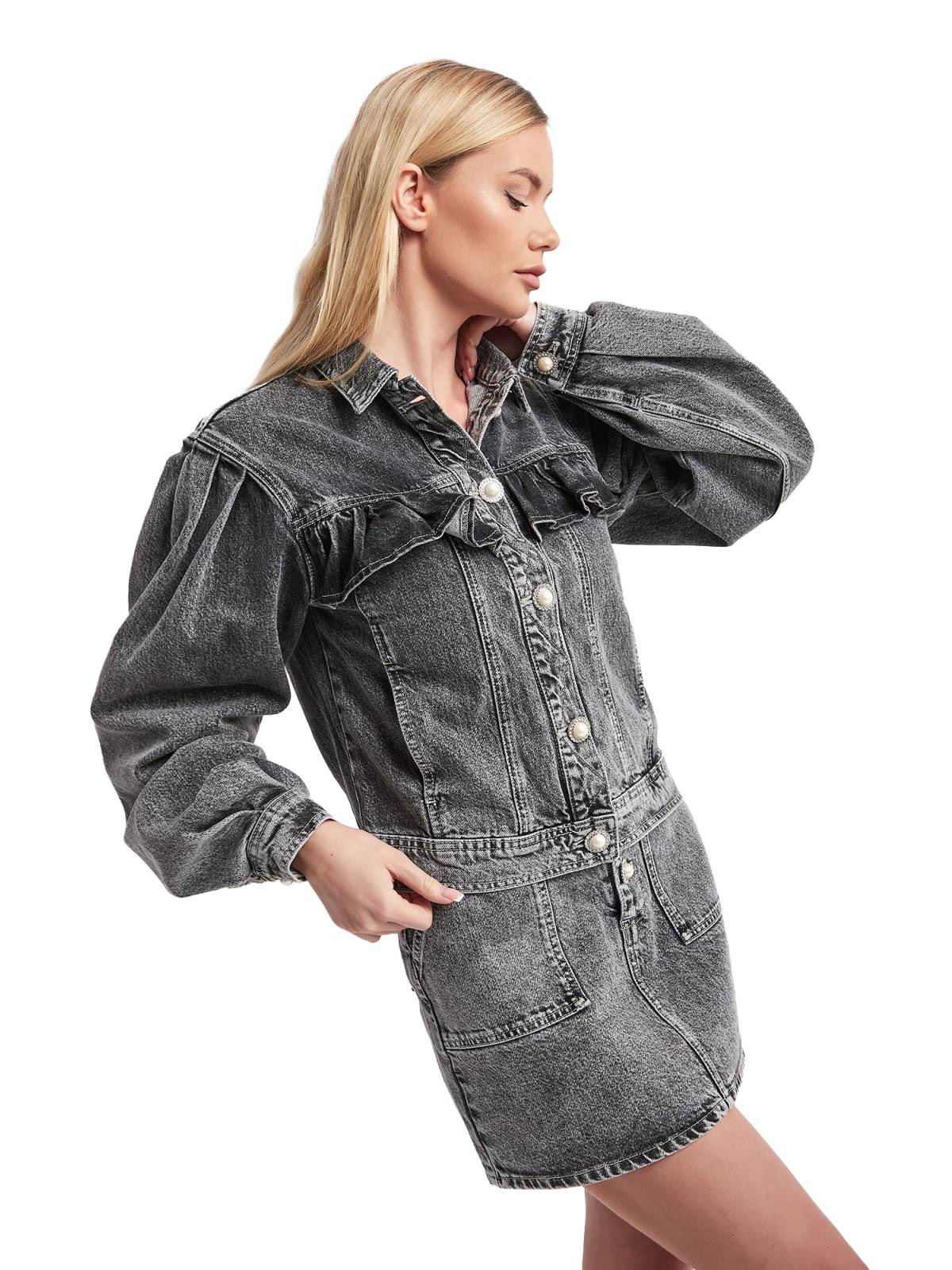 Geacă din denim CUSTOMMADE bumbac EU 38