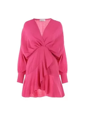 Rochie casual BORN2BE EU 38 | Roz, Mini, Vâscoză
