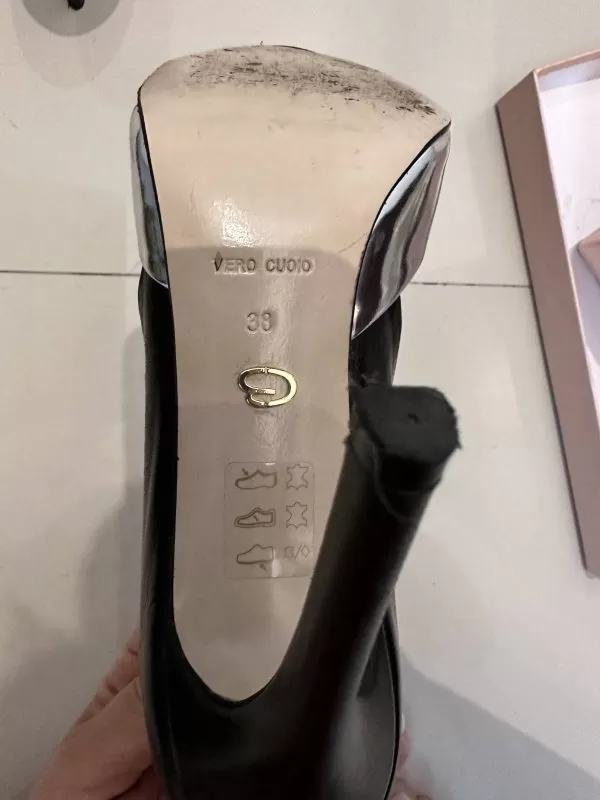 Pantofi cu toc înalt Musette EU 38 | Negru, Piele naturală - Image 4