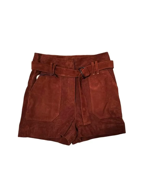 Pantaloni WHITE LABELED EU 36 | Maro, Lungi, Piele naturală