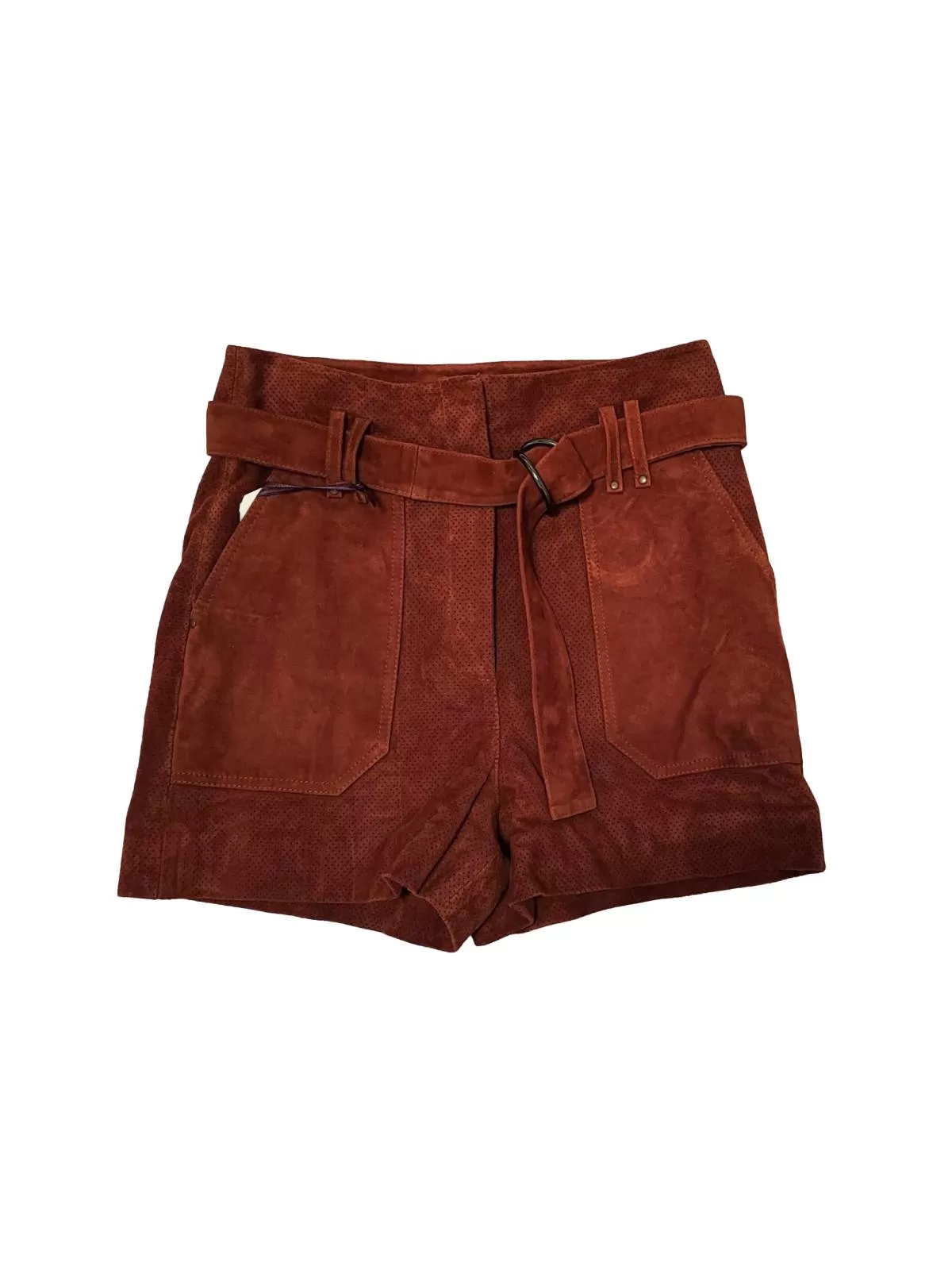 Pantaloni WHITE LABELED EU 36 | Maro, Lungi, Piele naturală