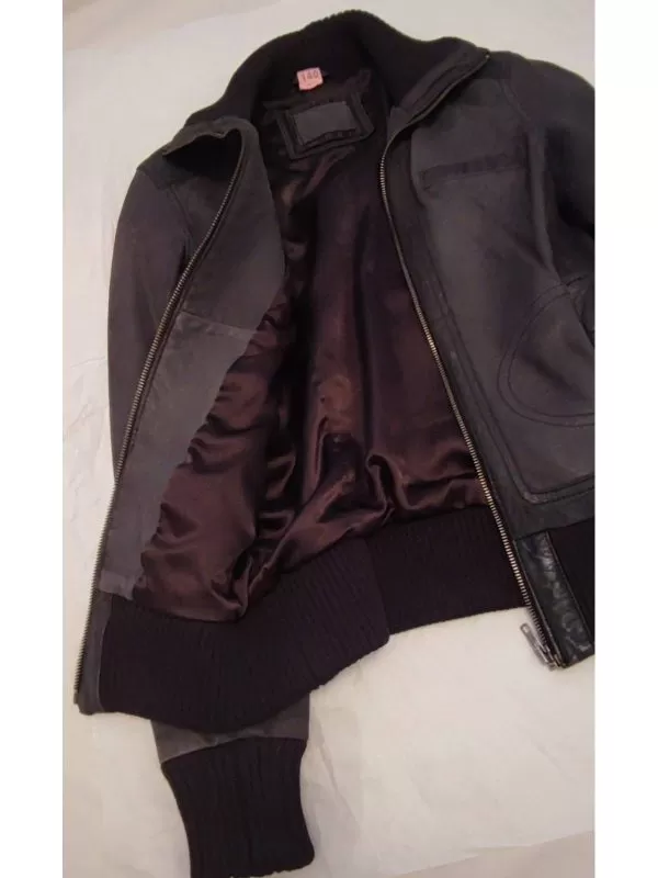 Geacă din piele Bershka EU 34 | Negru, Fără glugă, Piele naturală - Image 3
