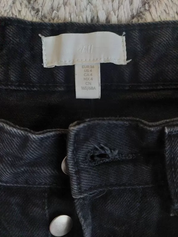 Blugi H&M EU 36 | Negru, Lungi, Bumbac - Image 7