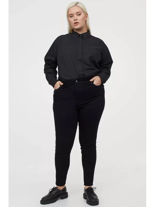 Blugi H&M EU 36 | Negru, Lungi, Bumbac - Image 3