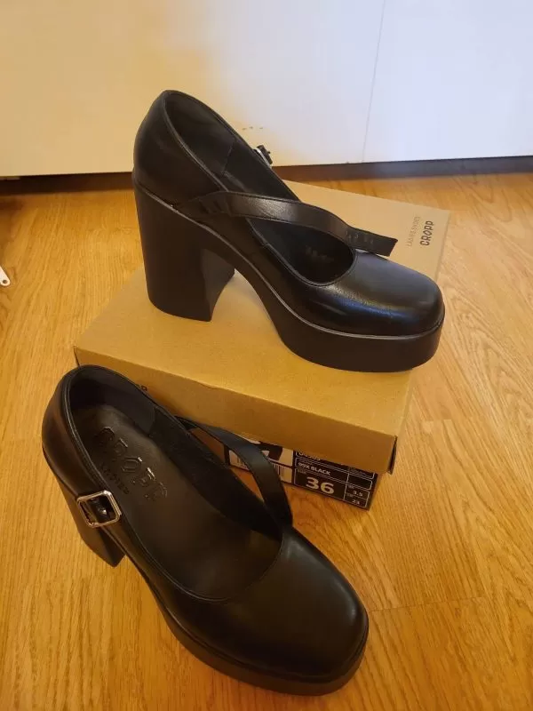 Pantofi cu toc înalt CROPP EU 36 | Negru, Piele ecologică - Image 7