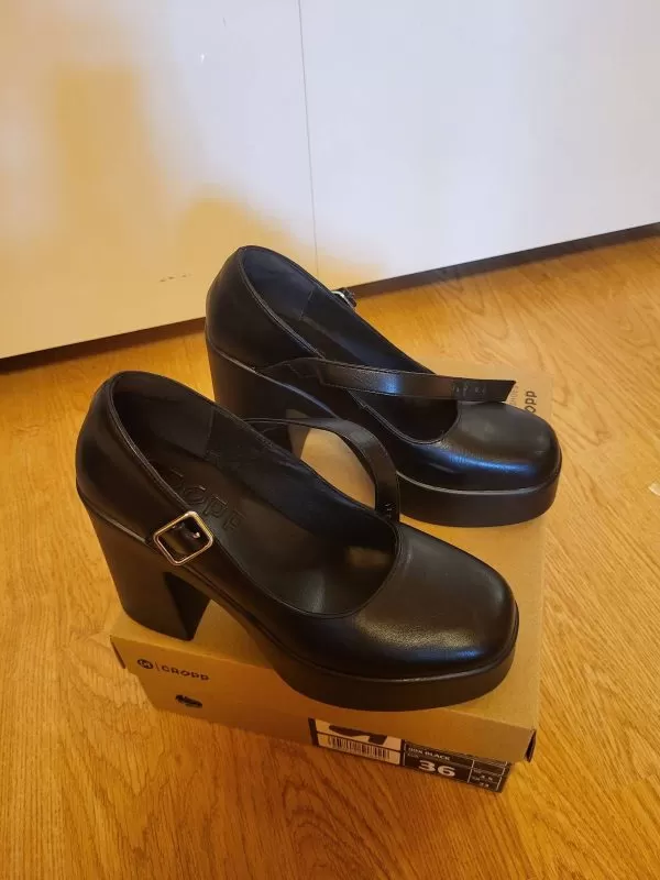 Pantofi cu toc înalt CROPP EU 36 | Negru, Piele ecologică - Image 8
