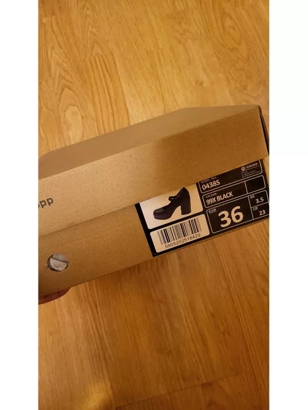 Pantofi cu toc înalt CROPP EU 36 | Negru, Piele ecologică - Image 9