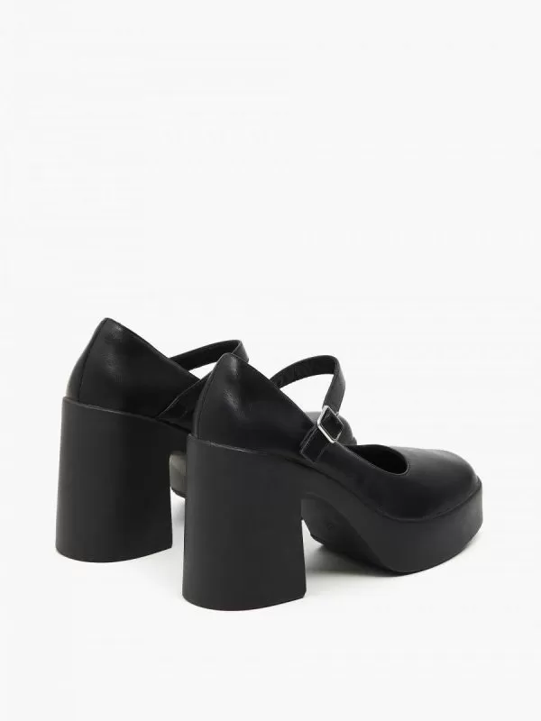 Pantofi cu toc înalt CROPP EU 36 | Negru, Piele ecologică - Image 4
