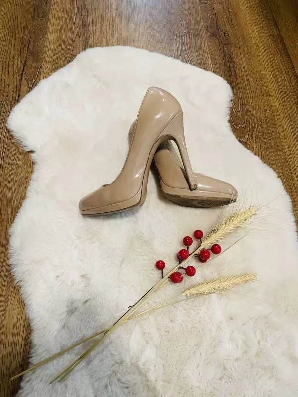 Pantofi cu toc înalt Zara EU 37 | Bej, Piele naturală - Image 3