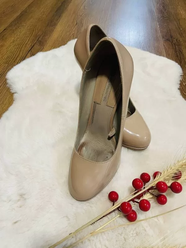 Pantofi cu toc înalt Zara EU 37 | Bej, Piele naturală - Image 4