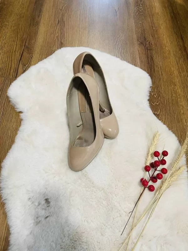 Pantofi cu toc înalt Zara EU 37 | Bej, Piele naturală - Image 5
