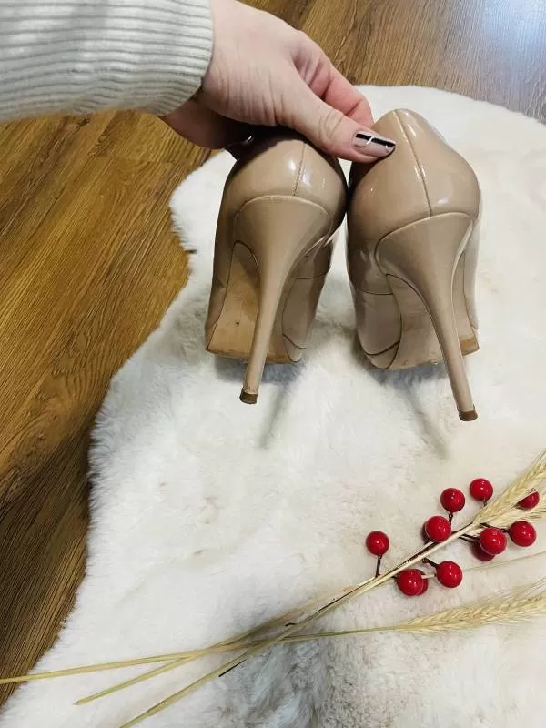 Pantofi cu toc înalt Zara EU 37 | Bej, Piele naturală - Image 6