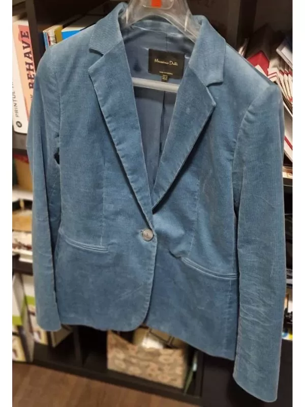 Sacou Massimo Dutti EU 40 | Turcoaz, Normal, Vâscoză - Image 2