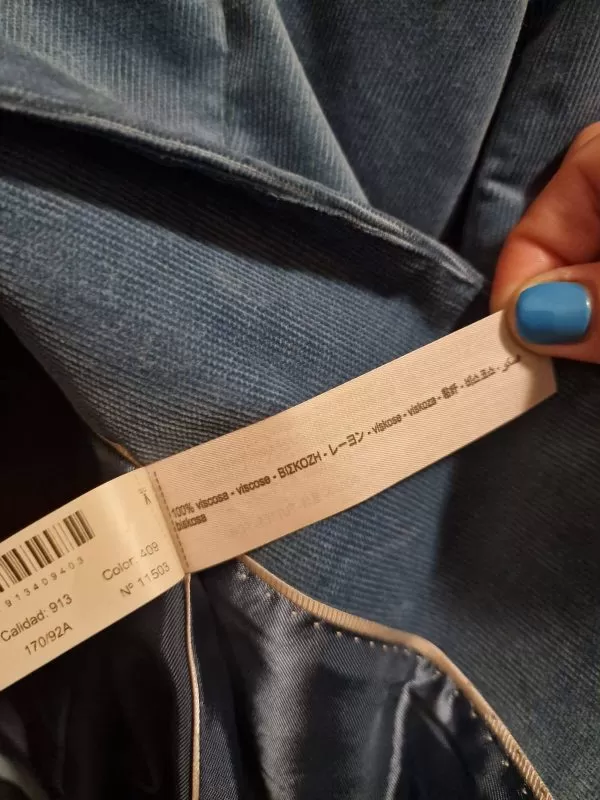 Sacou Massimo Dutti EU 40 | Turcoaz, Normal, Vâscoză - Image 4