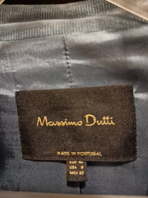 Sacou Massimo Dutti EU 40 | Turcoaz, Normal, Vâscoză - Image 3