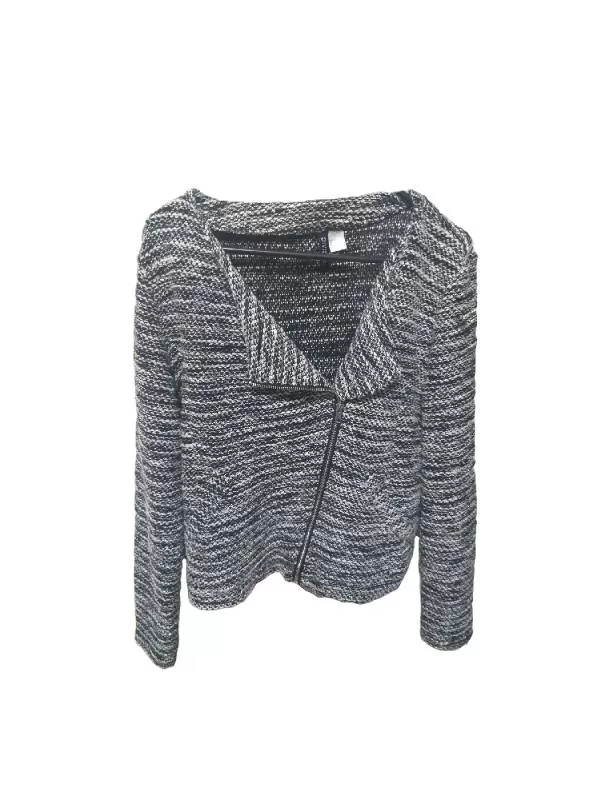 Jachetă H&M L | Negru, Fără glugă, Poliester