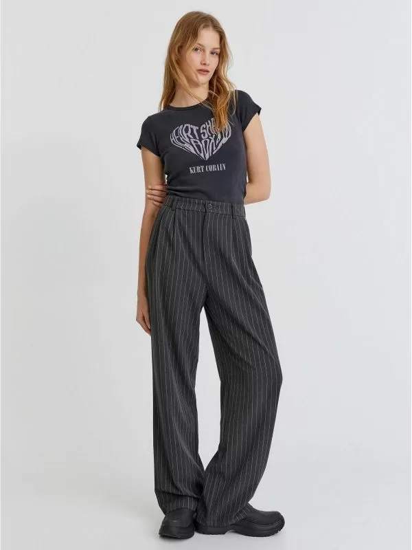 Top Pull&Bear EU 36 | Gri, Normal, Bumbac - Image 2