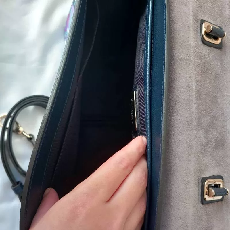 Geantă de umăr Furla | Albastru, Piele naturală - Image 8