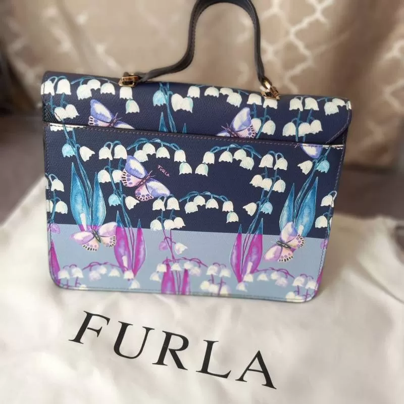 Geantă de umăr Furla | Albastru, Piele naturală - Image 7