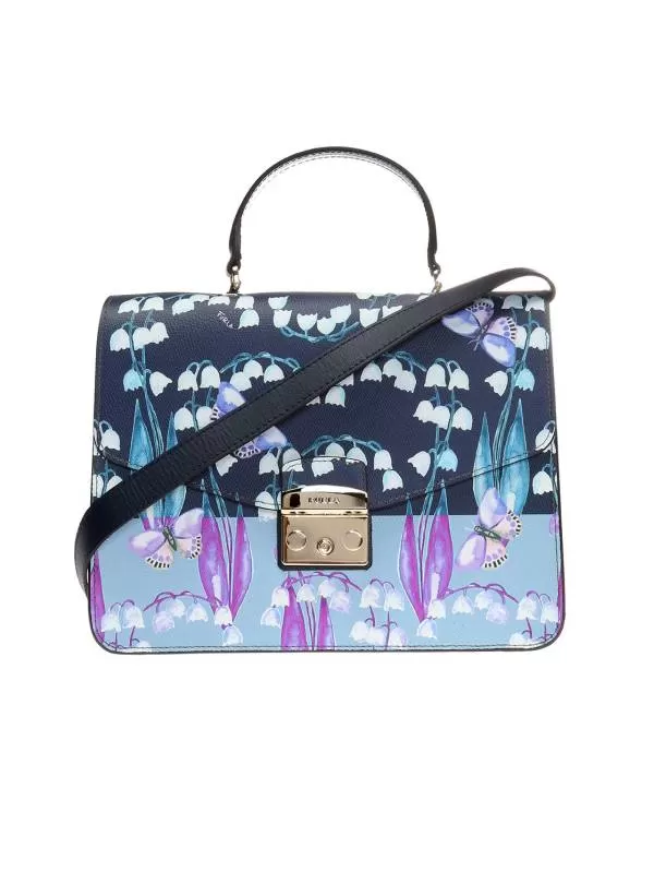 Geantă de umăr Furla | Albastru, Piele naturală