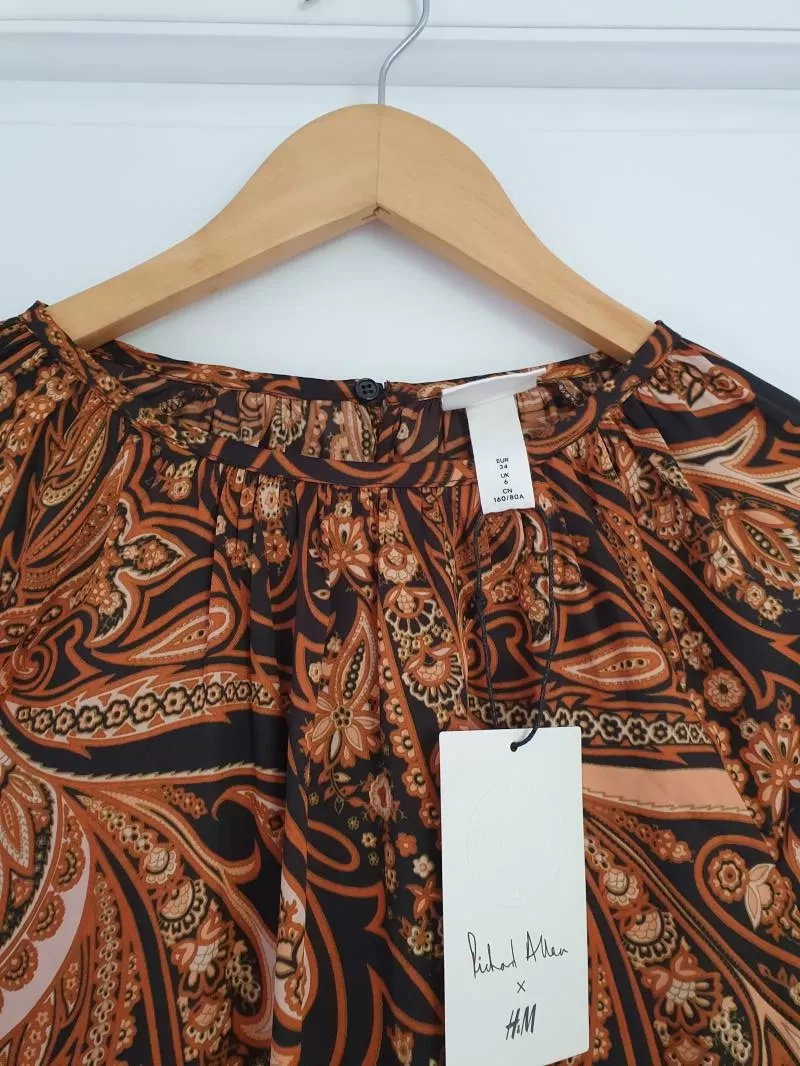 Bluză H&M EU 34 | Caramel, Normal, Poliester - Image 4