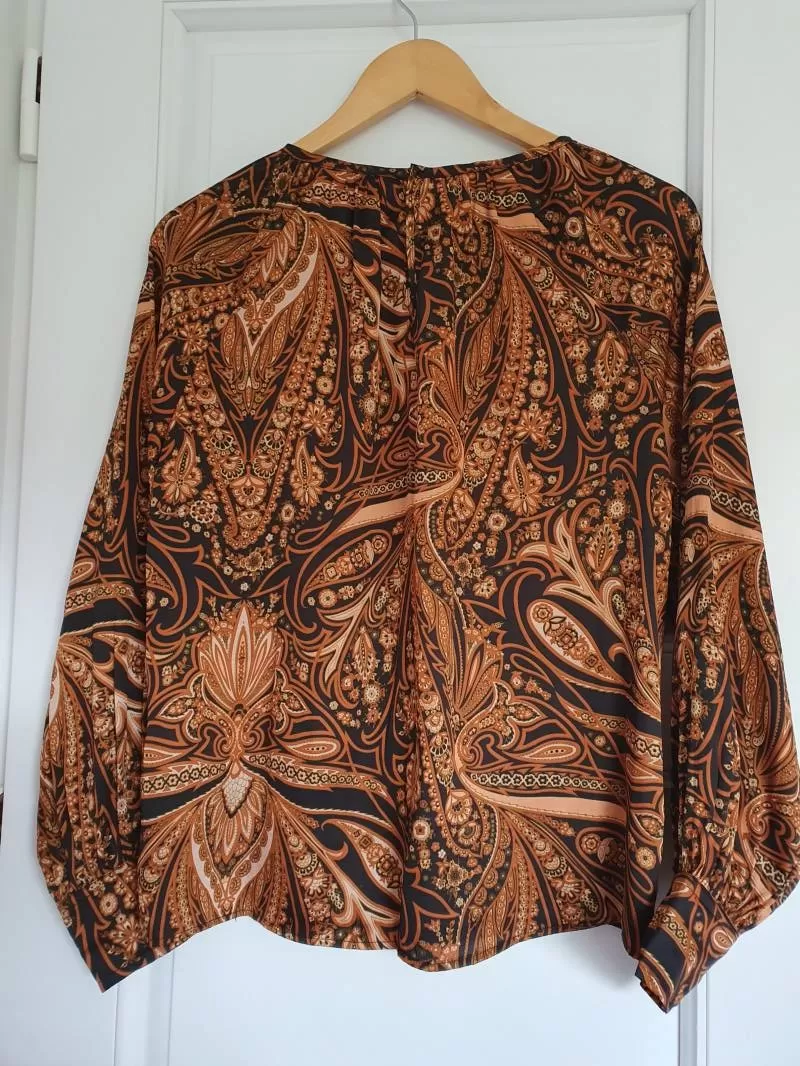 Bluză H&M EU 34 | Caramel, Normal, Poliester - Image 3