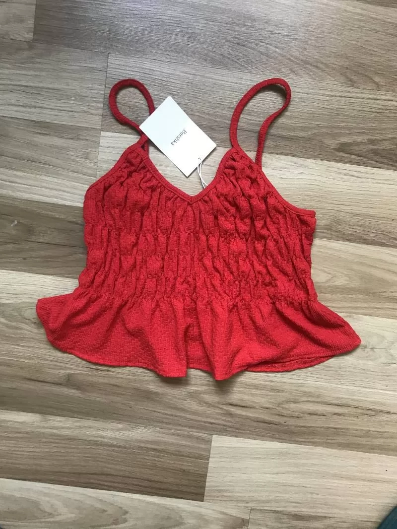Top Bershka S | Roșu, Normal - Image 6