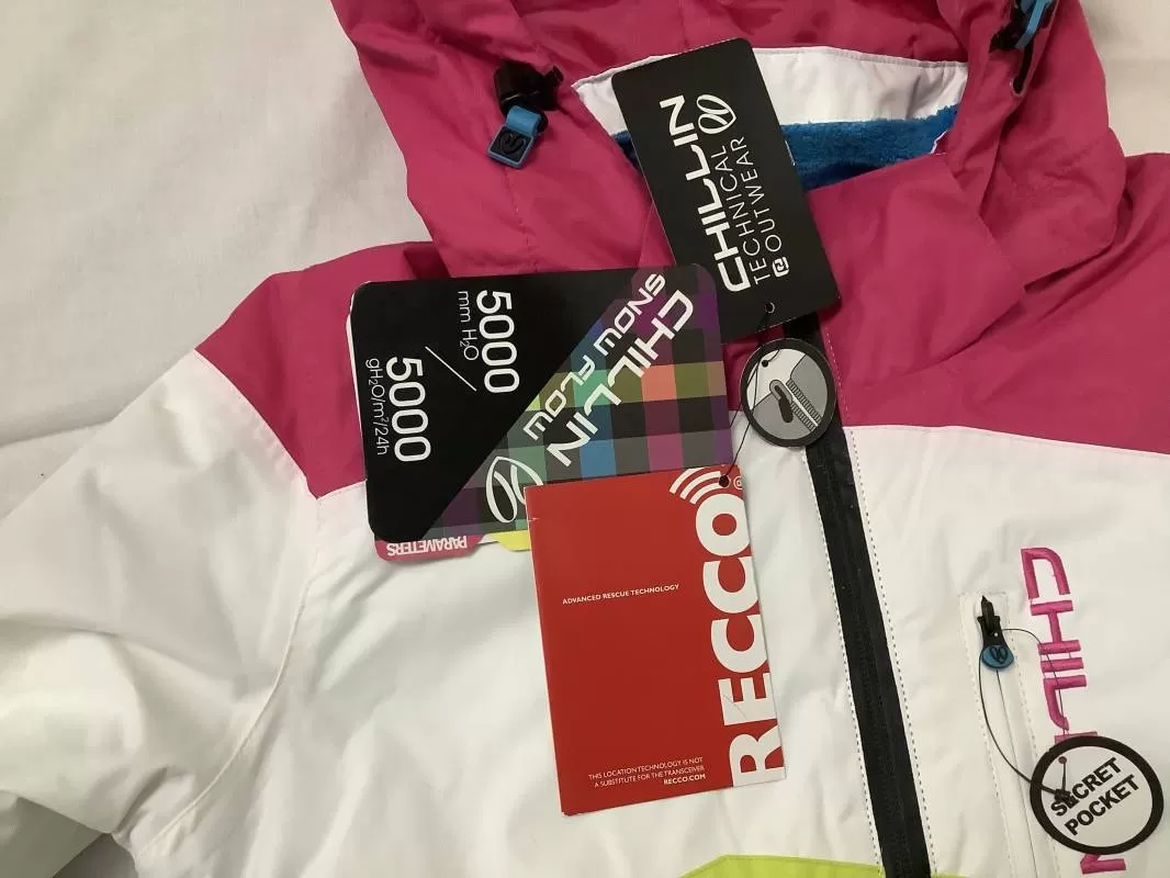 Jachetă sport CHILLIN EU 36 | Albastru, Abstract & Color Block, Poliester - Image 8