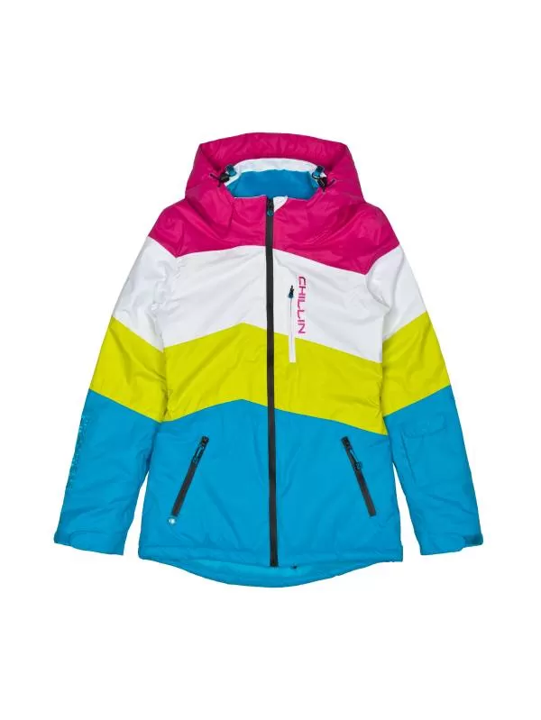 Jachetă sport CHILLIN EU 36 | Albastru, Abstract & Color Block, Poliester