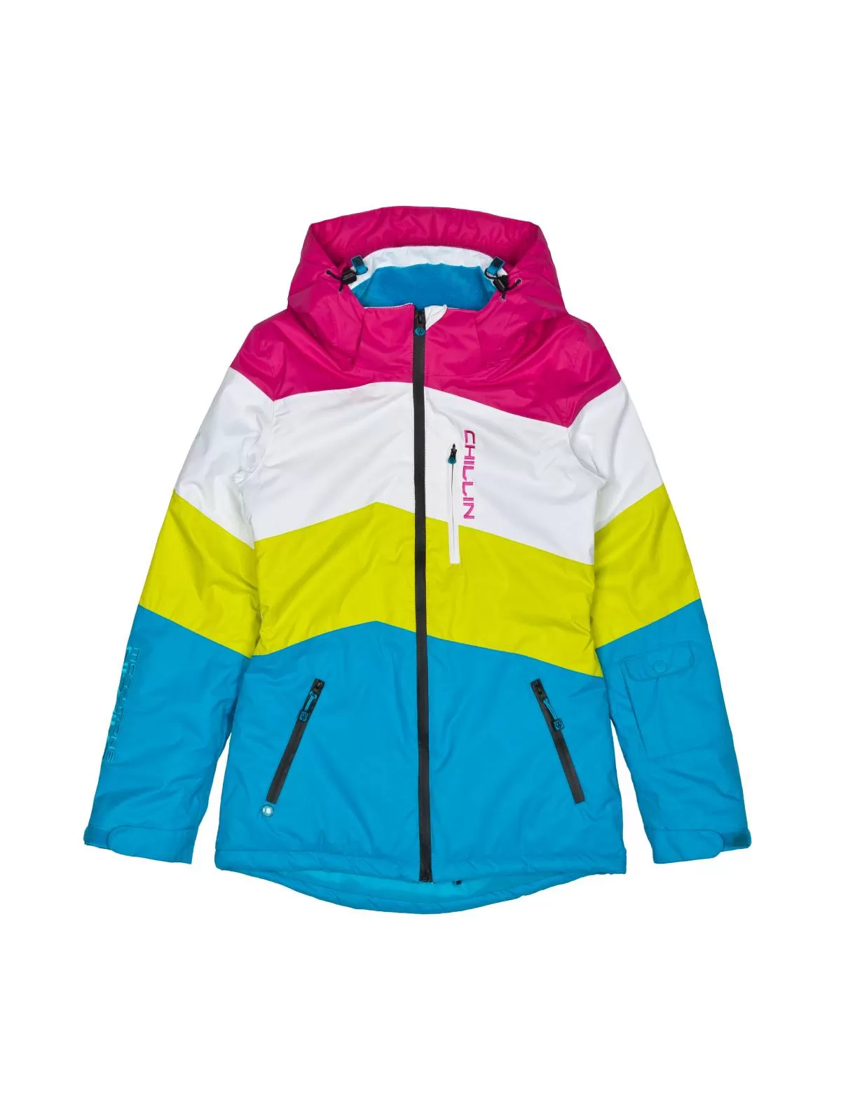Jachetă sport CHILLIN EU 36 | Albastru, Abstract & Color Block, Poliester