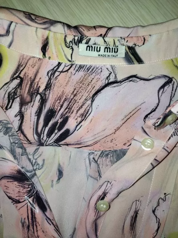 Cămașă Miu EU 36 | Roz, Normal, Mătase - Image 4