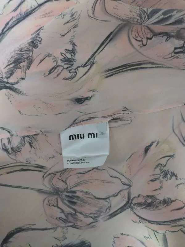 Cămașă Miu EU 36 | Roz, Normal, Mătase - Image 5