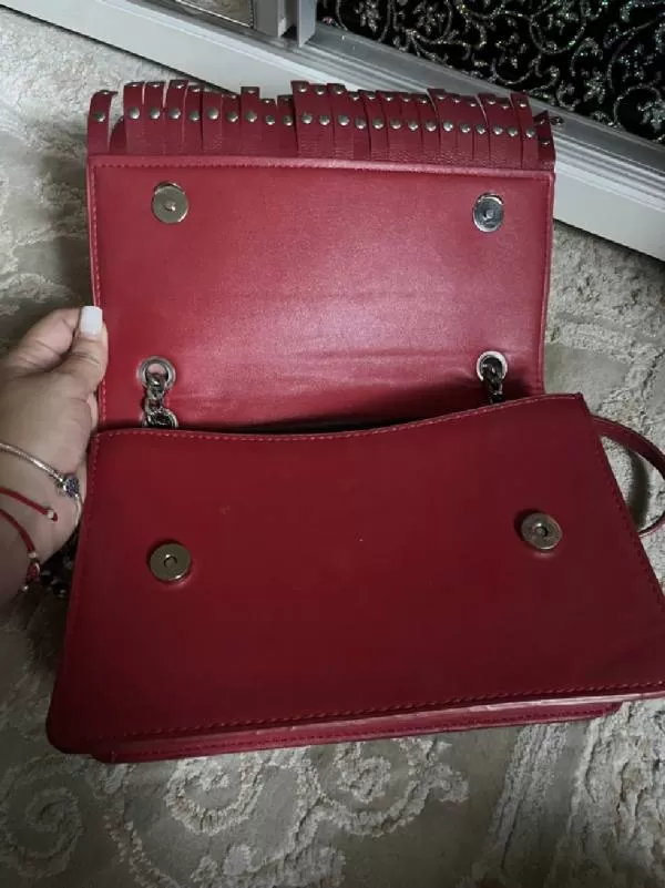 Geantă de mână Zara | Roșu, Poliester - Image 8