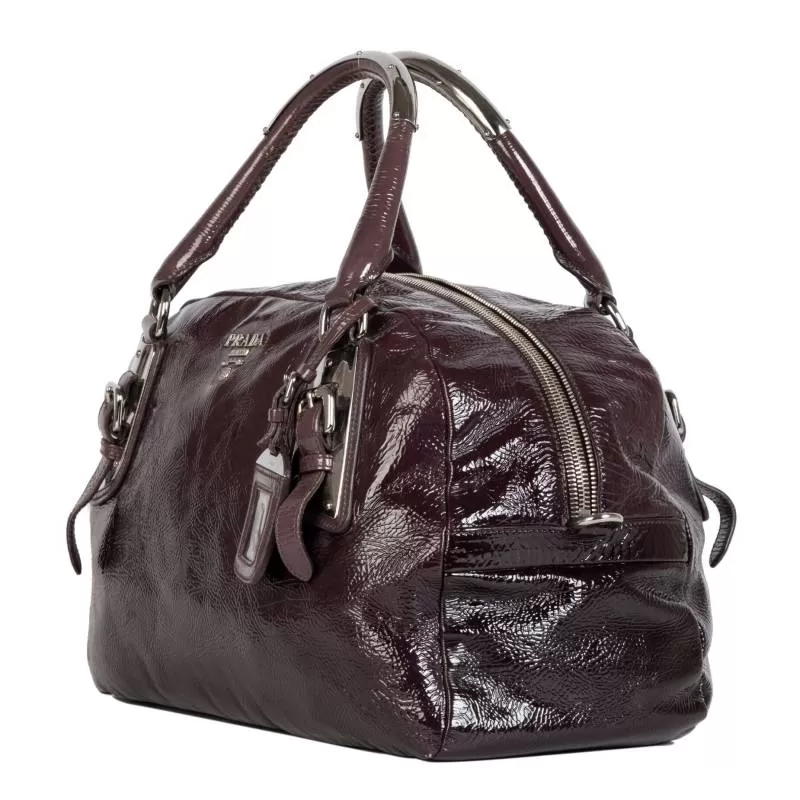 Geantă de mână Prada | Burgundy, Piele naturală - Image 3