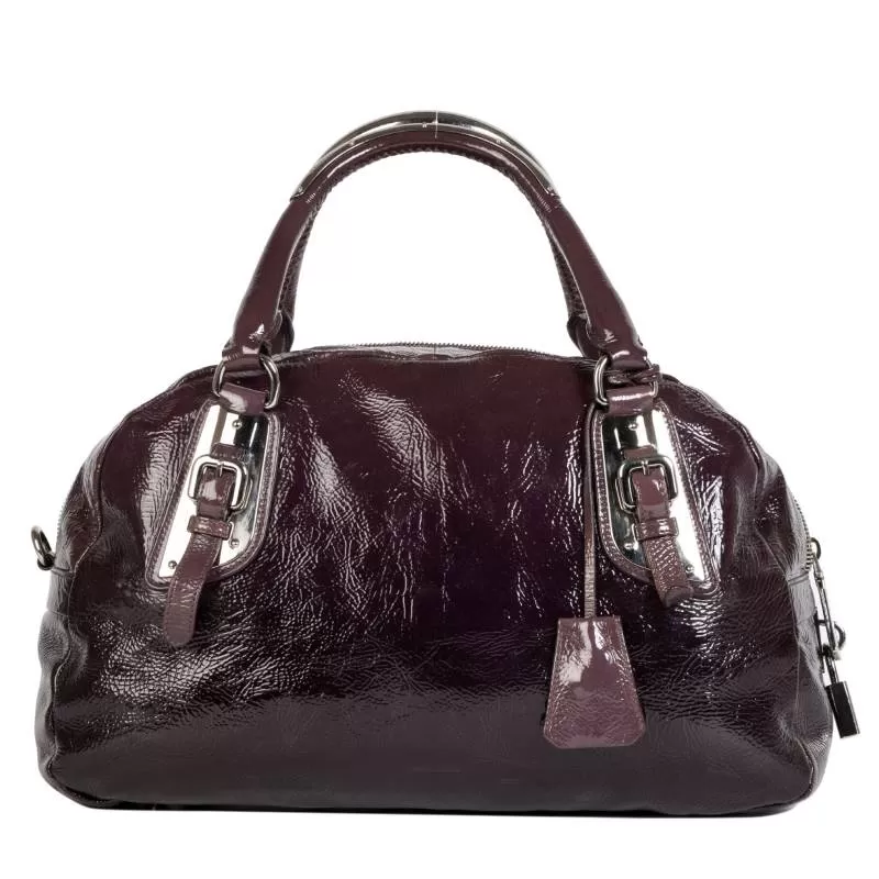 Geantă de mână Prada | Burgundy, Piele naturală - Image 2
