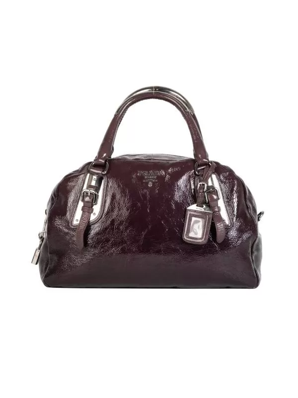 Geantă de mână Prada | Burgundy, Piele naturală