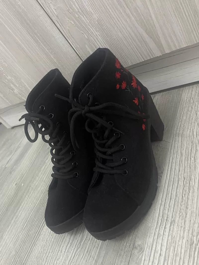 Ghete Sinsay EU 37 | Negru, Pânză - Image 4
