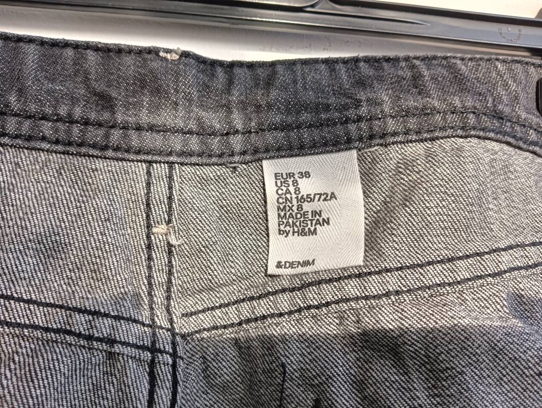 Blugi H&M EU 38 | Gri, Scurți, Denim - Image 7