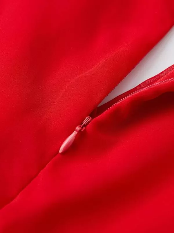 Rochie de seară Shein EU 38 | Roșu, Mini, Poliester - Image 6