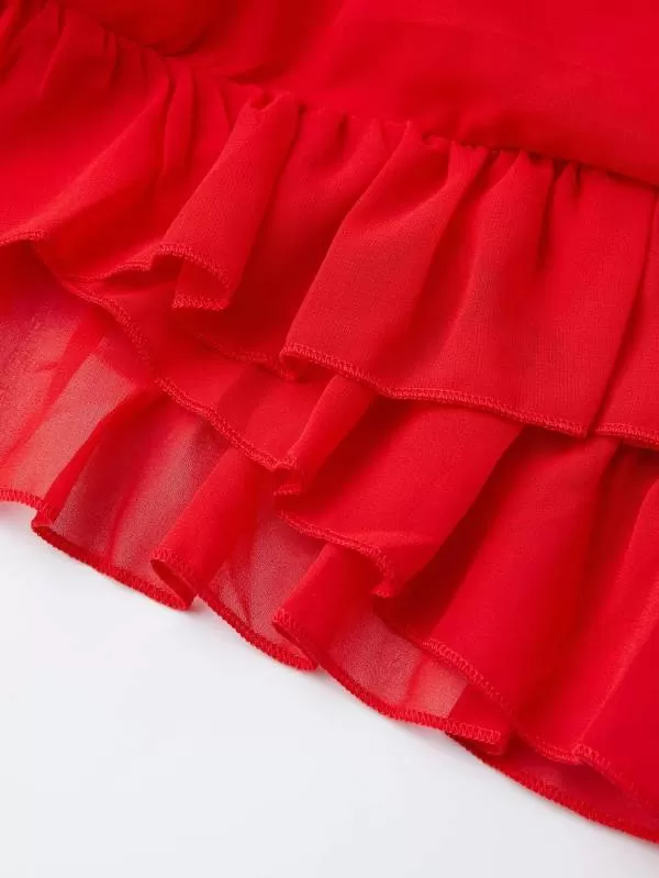 Rochie de seară Shein EU 38 | Roșu, Mini, Poliester - Image 7