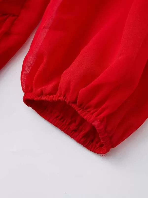 Rochie de seară Shein EU 38 | Roșu, Mini, Poliester - Image 8