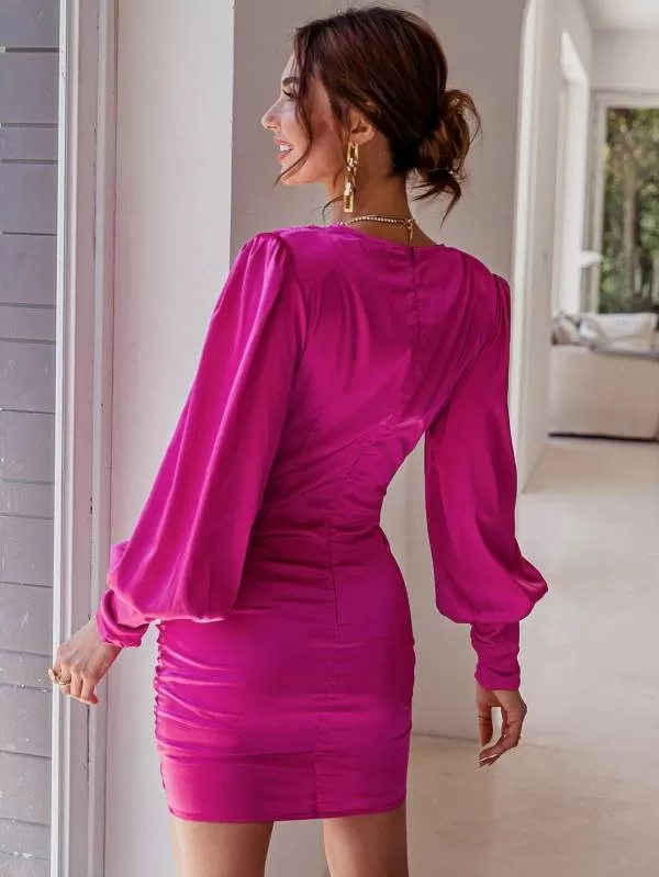 Rochie de seară Shein EU 36 | Roz, Mini, Poliester - Image 3
