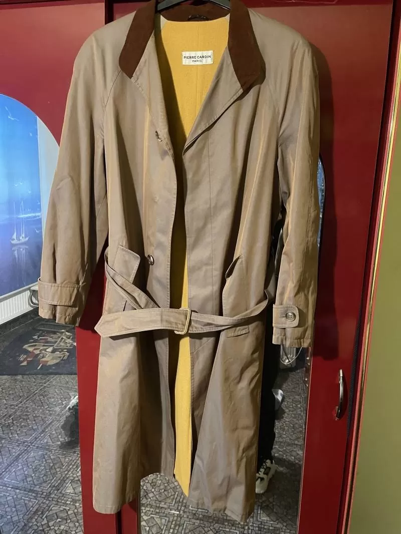 Palton lung PIERRE CARDIN EU 48 | Khaki, Fără glugă, Bumbac - Image 8