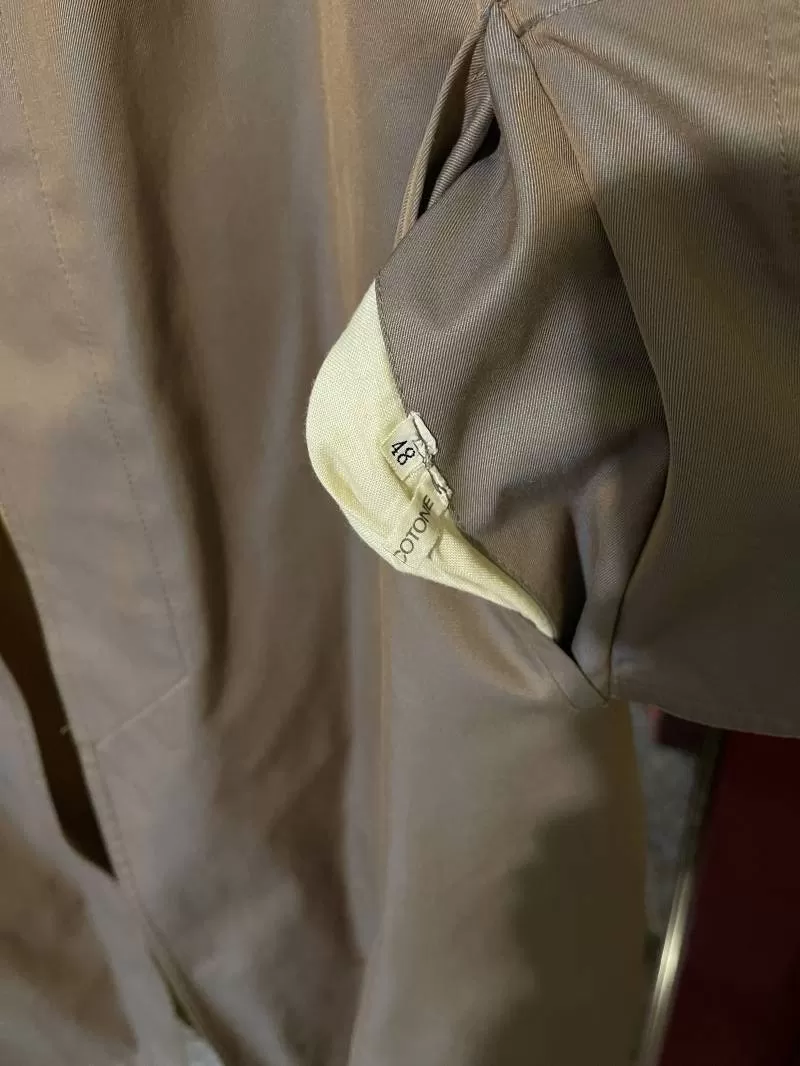 Palton lung PIERRE CARDIN EU 48 | Khaki, Fără glugă, Bumbac - Image 5