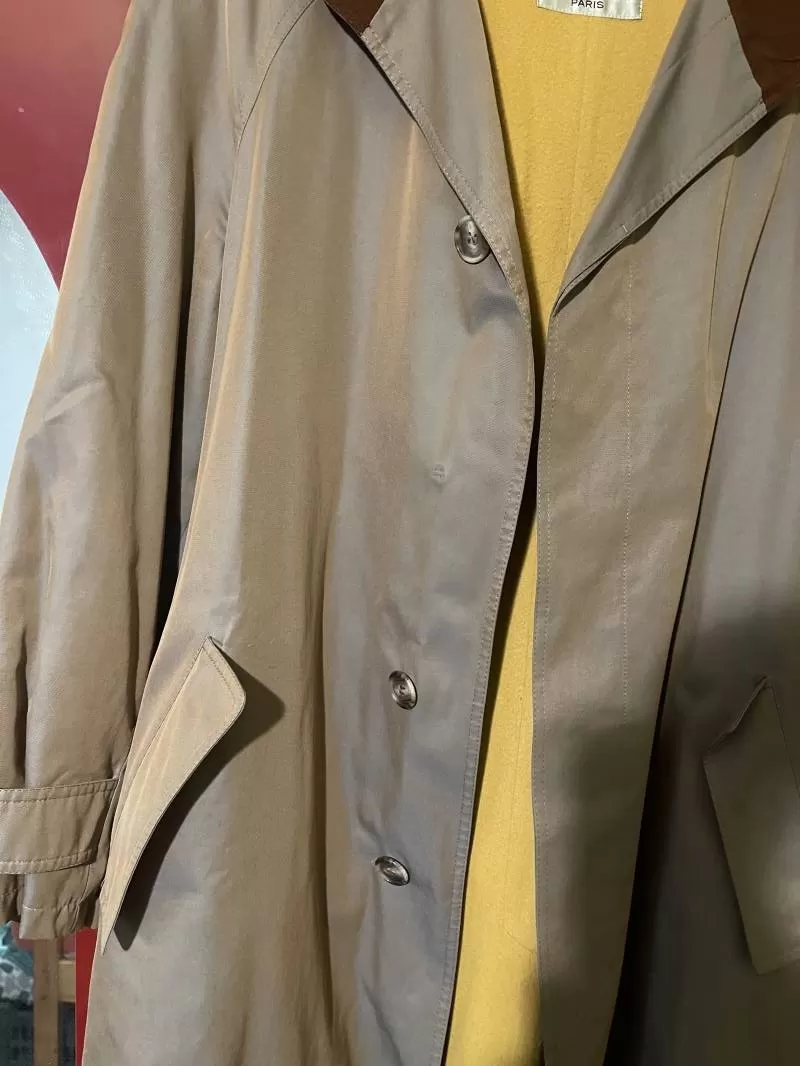 Palton lung PIERRE CARDIN EU 48 | Khaki, Fără glugă, Bumbac - Image 6
