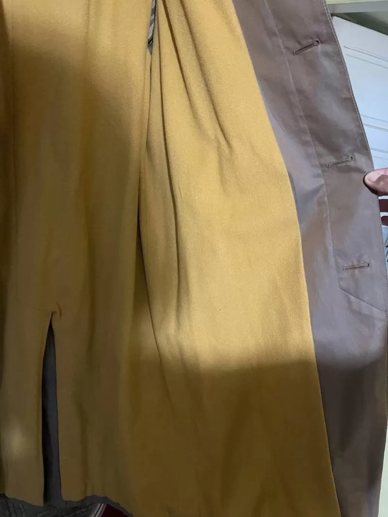 Palton lung PIERRE CARDIN EU 48 | Khaki, Fără glugă, Bumbac - Image 7