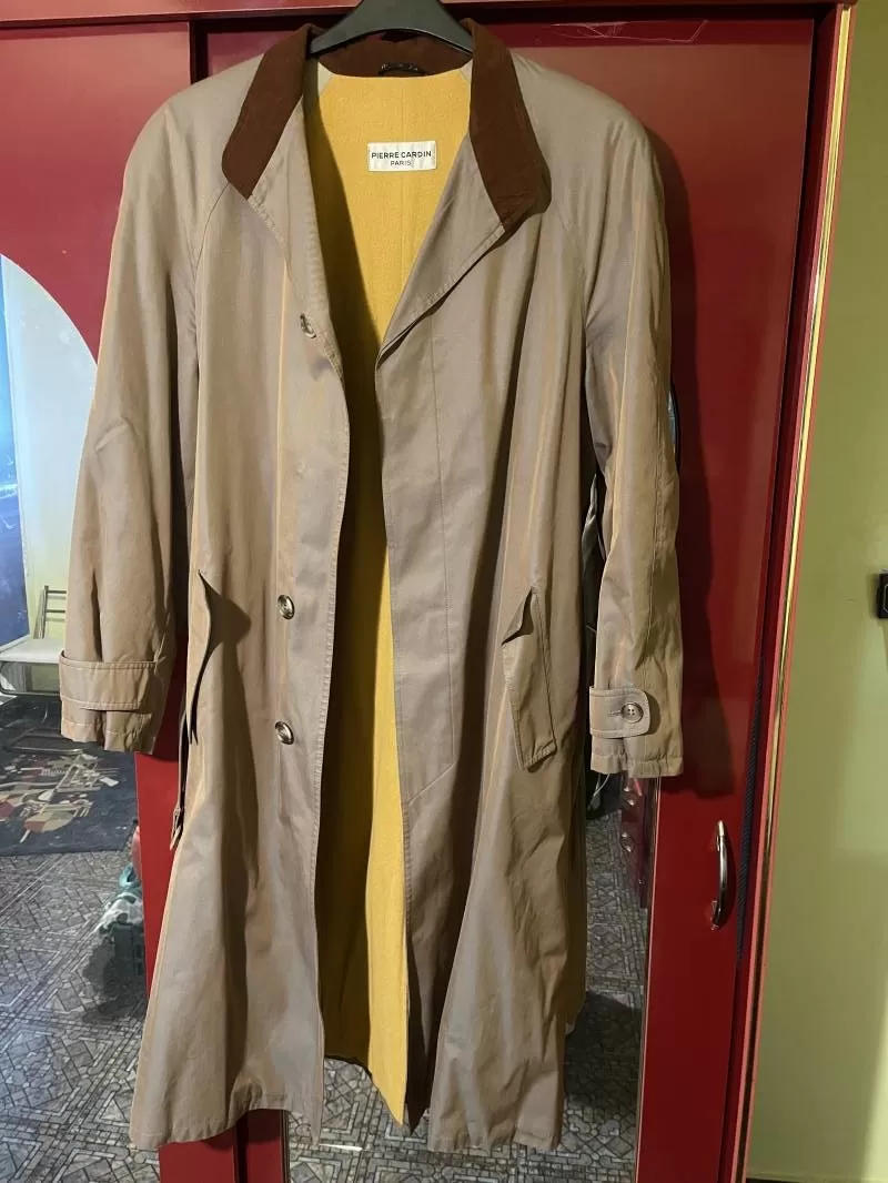 Palton lung PIERRE CARDIN EU 48 | Khaki, Fără glugă, Bumbac - Image 2