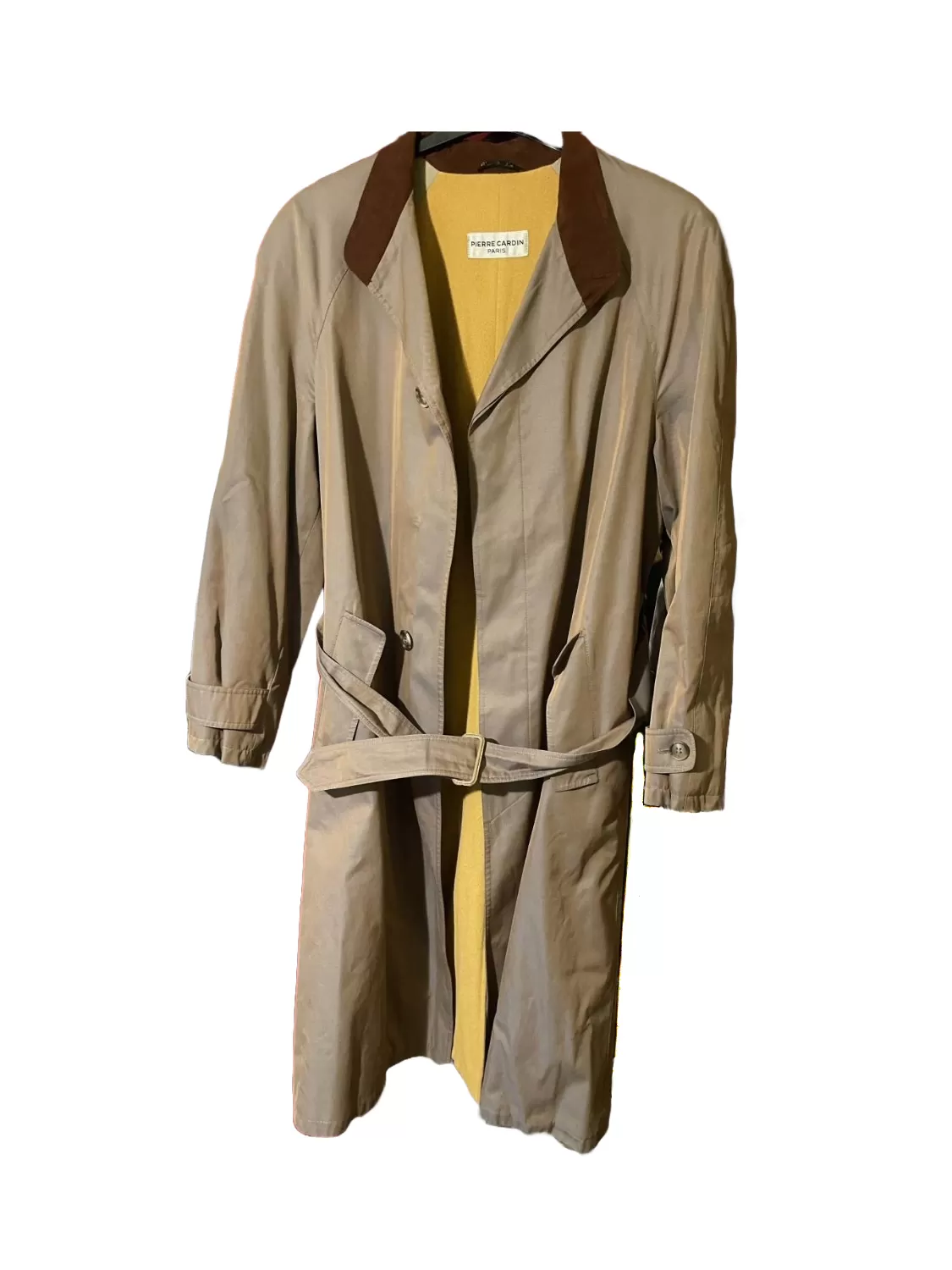 Palton lung PIERRE CARDIN EU 48 | Khaki, Fără glugă, Bumbac