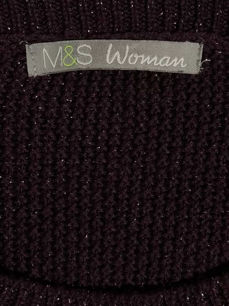 Pulover MARKS & SPENCER S | Mov, Normal, Regular fit, Bumbac - Image 3