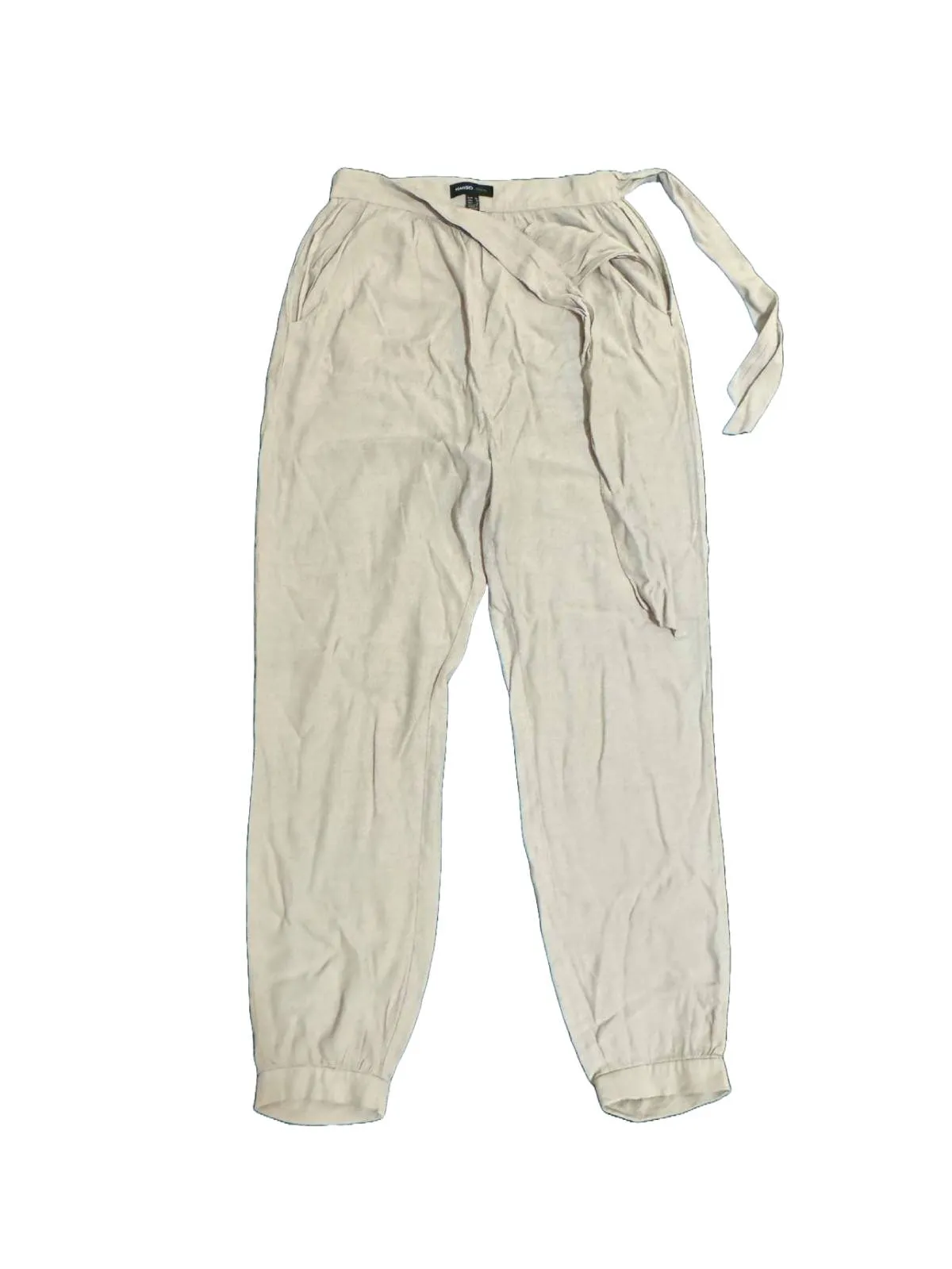 Pantaloni Mango EU 36 | Bej, Lungi, Poliester